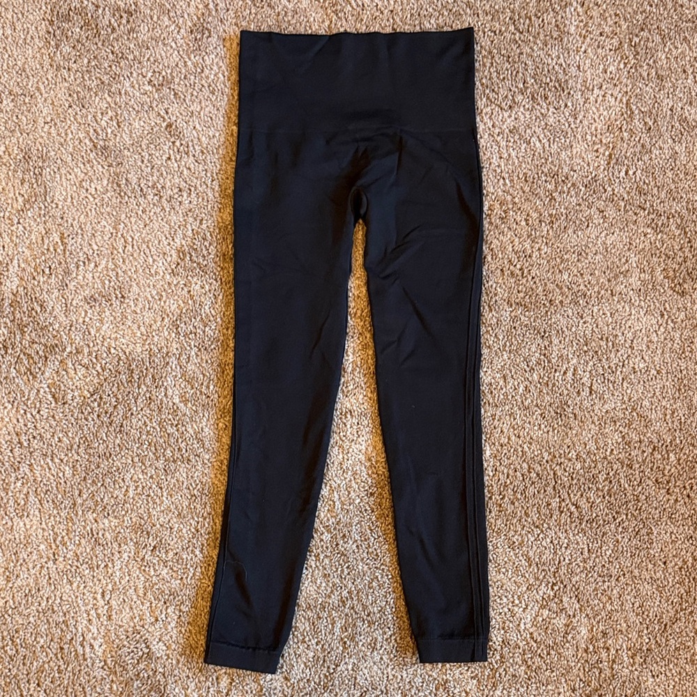 SPANX Black Leggings High Waist Stretch